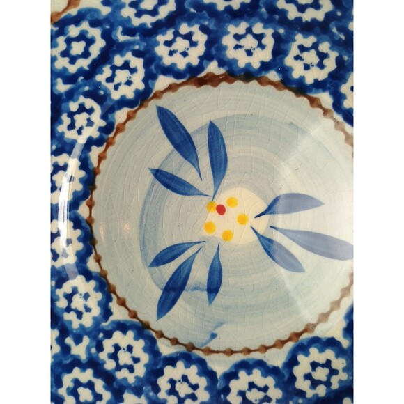 Temp-Tations by Tara-Old World Blue 1.5 Qt. Serving Bowl Lots Of Crazing On Bowl - Picture 7 of 10